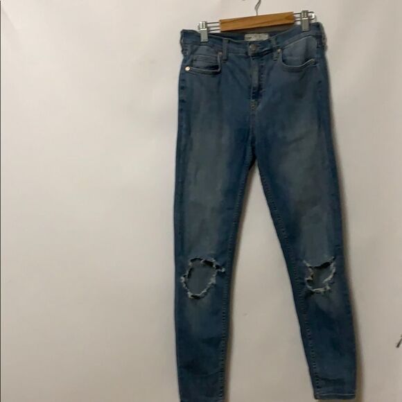 FREE PEOPLE ANTHROPOLOGIE DISTRESS JEANS S…‎ - Picture 1 of 6